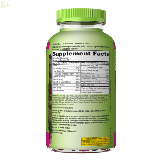 Kirkland Signature Adult Multivitamin, 320 Gummies