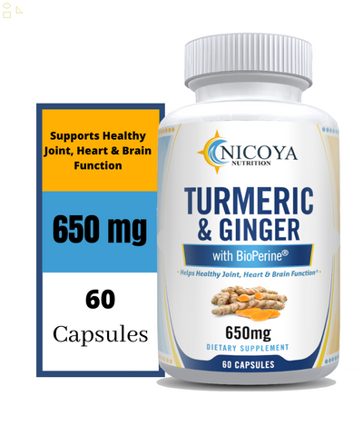 Turmeric Curcumin with Ginger & Bioperine Joint Pain Relief, & Heart Health