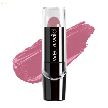 Wet N Wild Silk Finish Lipstick, Hydrating Rich Buildable Lip Color, Formulated with Vitamins AE, & Macadamia for Ultimate Hydration, Cruelty-Free & Vegan - Dark Pink Frost