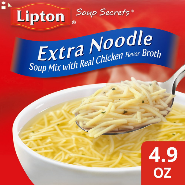 Lipton Real Chicken Broth Flavor Soup Secrets Instant Soup Mix, 4.9 Oz