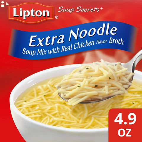 Lipton Real Chicken Broth Flavor Soup Secrets Instant Soup Mix, 4.9 Oz
