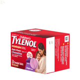 Pack of 2 Children's Tylenol Acetaminophen Ages 2-11 Pain + Fever Medicine 24 Chewable Tablets Each | Total 48 Chewable Tablets