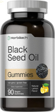 Black Seed Oil Gummies | 90 Count | Vegan, Non-Gmo, and Gluten Free Formula | Nigella Sativa | Natural Lemon Flavor | by