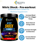 Nitric Oxide - Pre Workout Powder Increase Power, Strength, Energy, Performance