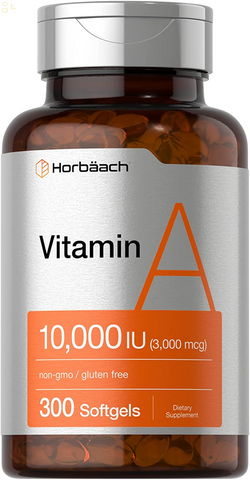 Vitamin a 10000 IU Softgels | 300 Count | Non-Gmo, Gluten Free Supplement | by