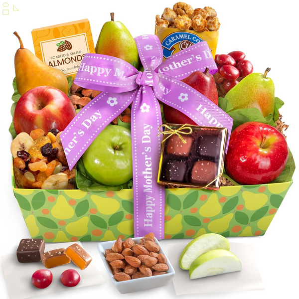 Happy Mother'S Day Orchard Delight Fruit and Gourmet Basket 