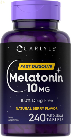 Melatonin 10Mg | 240 Tablets | Berry Flavor Fast Dissolve Tablets | Drug Free Supplement | Vegetarian, Non-Gmo, Gluten Free