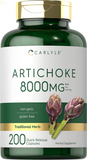 Artichoke Extract Capsules 8000Mg | 200 Count | Non-Gmo, Gluten Free Supplement