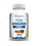 Organic Ashwagandha Capsules 1300 Mg Daily Stress, Mood, Brain Booster