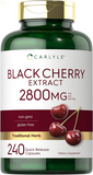 Black Cherry Extract Concentrate | 2800 Mg | 240 Capsules | Non-Gmo and Gluten Free Formula | Prunus Serotina Supplement