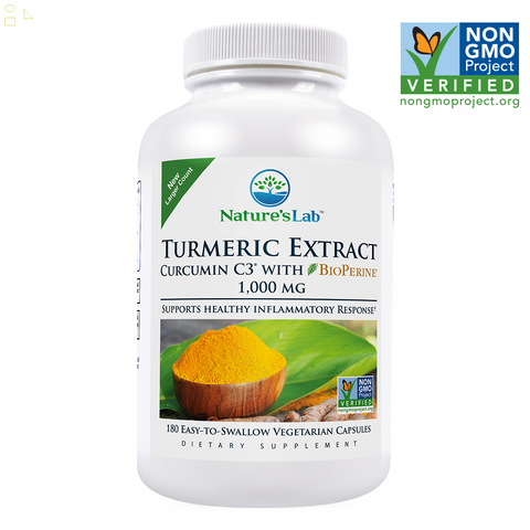 Nature'S Lab Turmeric Curcumin C3 1000Mg., 180 Vegetarian Capsules | Supports Inflammation Health