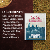 Four Sixes Steeldust Hot Honey Mix, Texas Style with a Hint of Jalapeno, 1.25 Oz Packet