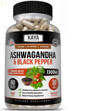 Organic Ashwagandha Capsules 1300Mg Supplement W/ Black Pepper Root Powder