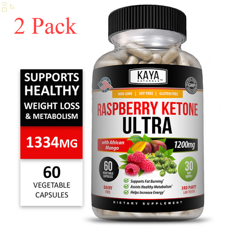 (2 Pack) Raspberry Ketone Weight Loss 60Ct, Appetite Control, Boost Metabolism