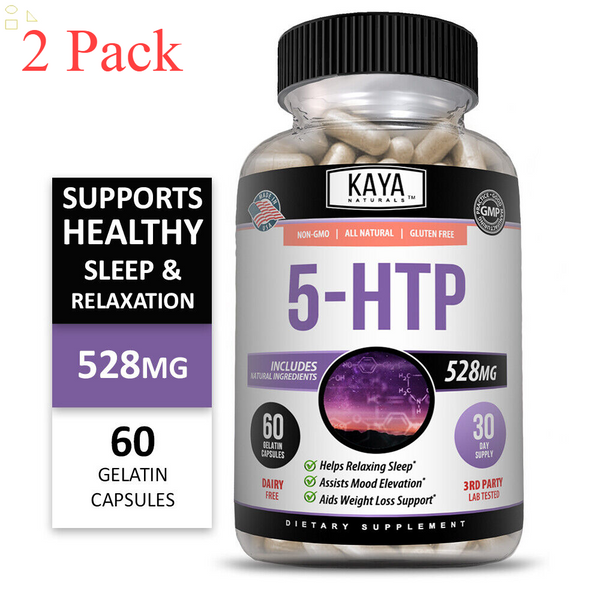 (2 Pack) 5-HTP 60Ct, Serotonin Sleep Stress Support, 5-Hydroxytrypt