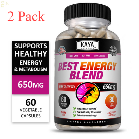 (2 Pack) Best Energy Blend, Energy Support, Boost Metabolism, Weight Loss, Diet