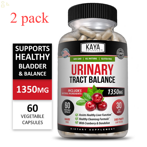 (2 Pack) Urinary Tract Balance 60Ct, Urinary Tract Cleanse, Bladder Health, UTI