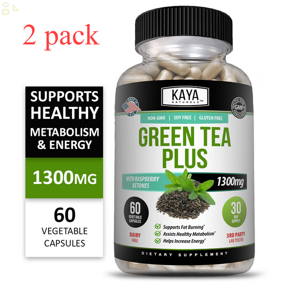 (2 Pack) Green Tea Fat Burner 1200Mg Natural Weight Loss, Increase Metabolism