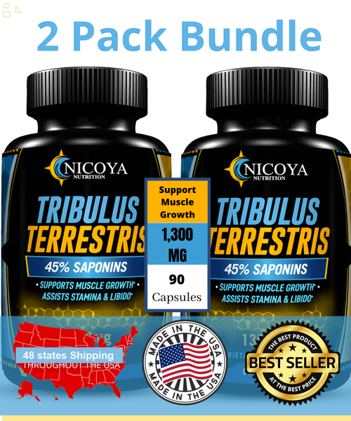 Tribulus Terrestris 45% Saponins Stamina, Endurance, Performance & Libido [2 Pk]