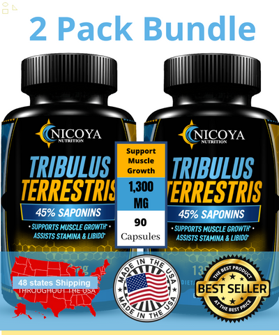 Tribulus Terrestris 45% Saponins Stamina, Endurance, Performance & Libido [2 Pk]