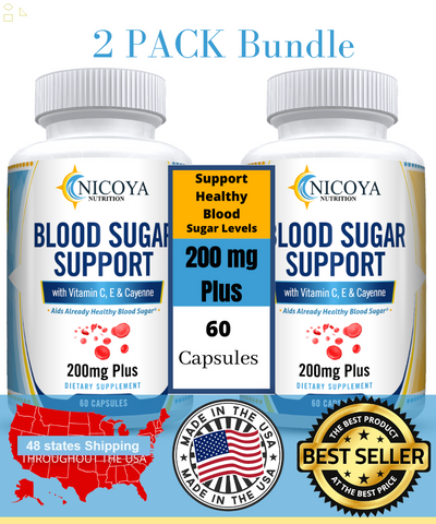 BLOOD SUGAR SUPPORT SUPPLEMENTS with Cinnamon Natural Glucose Control [2 Pack]