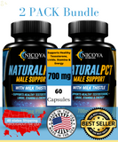 Estrogen Blocker & Testosterone Booster, Natural PCT for Strength & Power 2 Pack