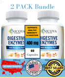 Digestive Enzymes Prebiotic & Probiotics for Gas, Constipation, Bloating 2 Pack]