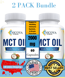 MCT Oil for Skin Care, Weight Loss, Immune Support, & Brain [2 Pack]