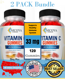 Vitamin C Gummies Immune System Support, with Zinc & Echinacea 2 Pack