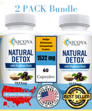 Natural Detox- Eliminate Unwanted Toxins, Boost Energy & Weight Loss 120Ct 2 PK