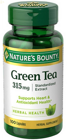 Nature'S Bounty Green Tea Extract 315 Mg Capsules for Antioxidant Health, 100 Ct 