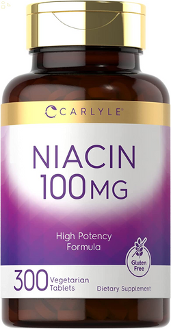 Niacin 100Mg | 300 Vegetarian Tablets | High Potency Formula | Non-Gmo, Gluten Free Supplement