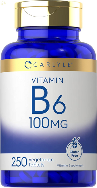 Vitamin B6 100Mg | 250 Tablets | Vegetarian, Non-Gmo, Gluten Free