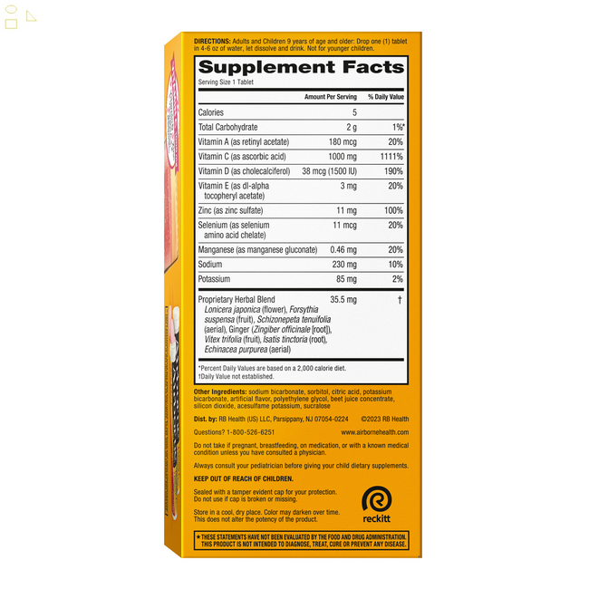 Airborne Immune Support, 36 Effervescent Tablets