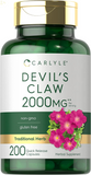 Devils Claw 2000 Mg | 200 Capsules | Concentrated Root Extract | Devils Claw Herbal Supplement | Non-Gmo, Gluten Free Supplement