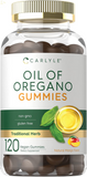 Oregano Oil Gummies | 3000Mg | 120 Count | Natural Mango Flavor | Vegan, Non-Gmo, and Gluten Free Extract Formula | Traditional Herb Supplement