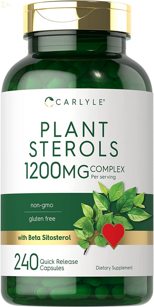 Plant Sterols 1200 Mg | 240 Ultra Potent Capsules | Non-Gmo and Gluten Free Supplement | with Beta Sitosterol