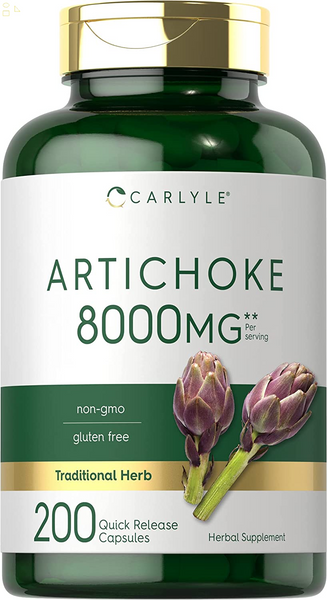 Artichoke Extract Capsules 8000Mg | 200 Count | Non-Gmo, Gluten Free Supplement