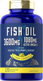 Fish Oil 3600Mg | 1080Mg Omega 3 | 120 Count | Non-Gmo and Gluten Free Supplement