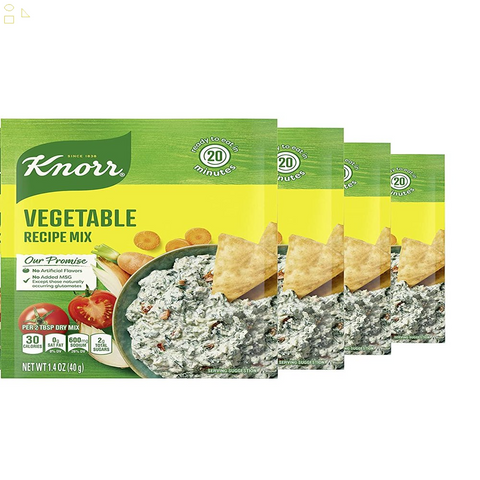 Knorr Soup Mix and Recipe Mix for Soups, Sauces and Simple Meals Vegetable No Artificial Flavors 1.4 Oz, Pack of 4 souphold