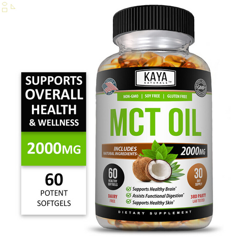 Pure MCT Oil 2000Mg Serving, C8 C10 Weight Loss, Energy, Inflammation Capsules