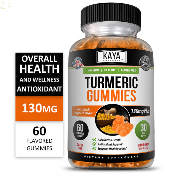 Turmeric Curcumin Ginger Gummies, 60 Count, Pain Relief & Joint Support Gummy