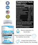 Hydration for Healthy Hydrated Glowing Skin & anti Wrinkles, Healthy Hair 2 Pack