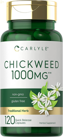 Chickweed Capsules | 1,000Mg | 120 Count | Non-Gmo, Gluten Free Extract | Herbal Supplement