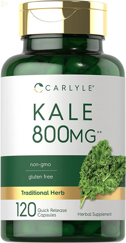 Kale Extract 800Mg | 120 Capsules | Non-Gmo and Gluten Free