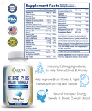 Neuro Brain & Focus 60Ct, Healthy Memory, Clarity, Brain Fog, Fatigue and Mood