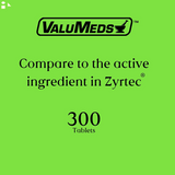 300 Tablets 24-Hour Allergy Medicine Antihistamine for Pollen, Hay Fever, Itchy Eyes, Allergies | Cetirizine Hcl 10Mg | Compare To Zyrtec Active Ingredients  