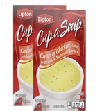 Lipton Cup-A-Soup Instant Soup for a Warm Cup of Soup Cream of Chicken Only 70 Calories per Serving 2.4 Oz 2 Envelopes souphold