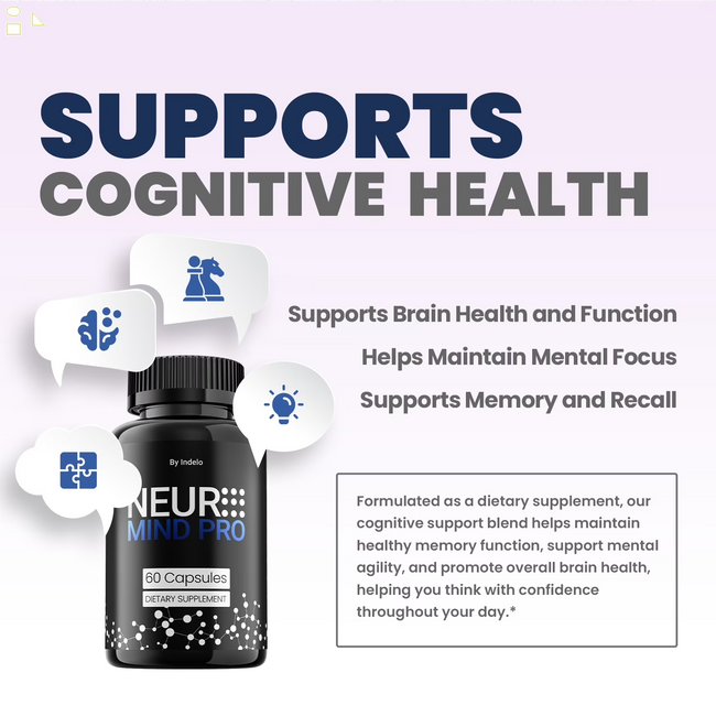 Neuro Mind Pro Capsules – Neuromind Pro Natural Blend Memory Focus Support Supplement, 1 Pack, 60 Capsules