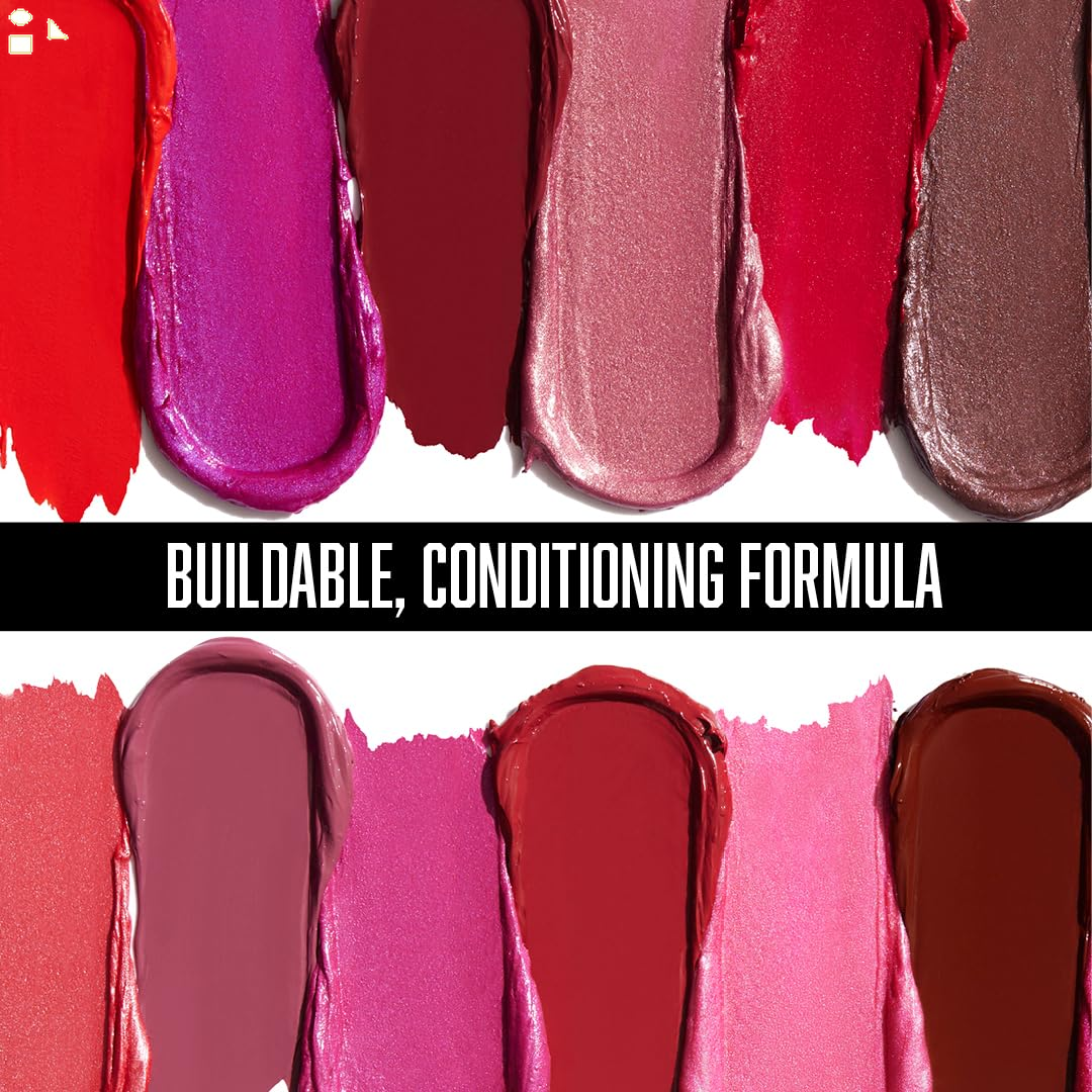 Wet N Wild Silk Finish Lipstick, Hydrating Rich Buildable Lip Color, Formulated with Vitamins AE, & Macadamia for Ultimate Hydration, Cruelty-Free & Vegan - Dark Pink Frost